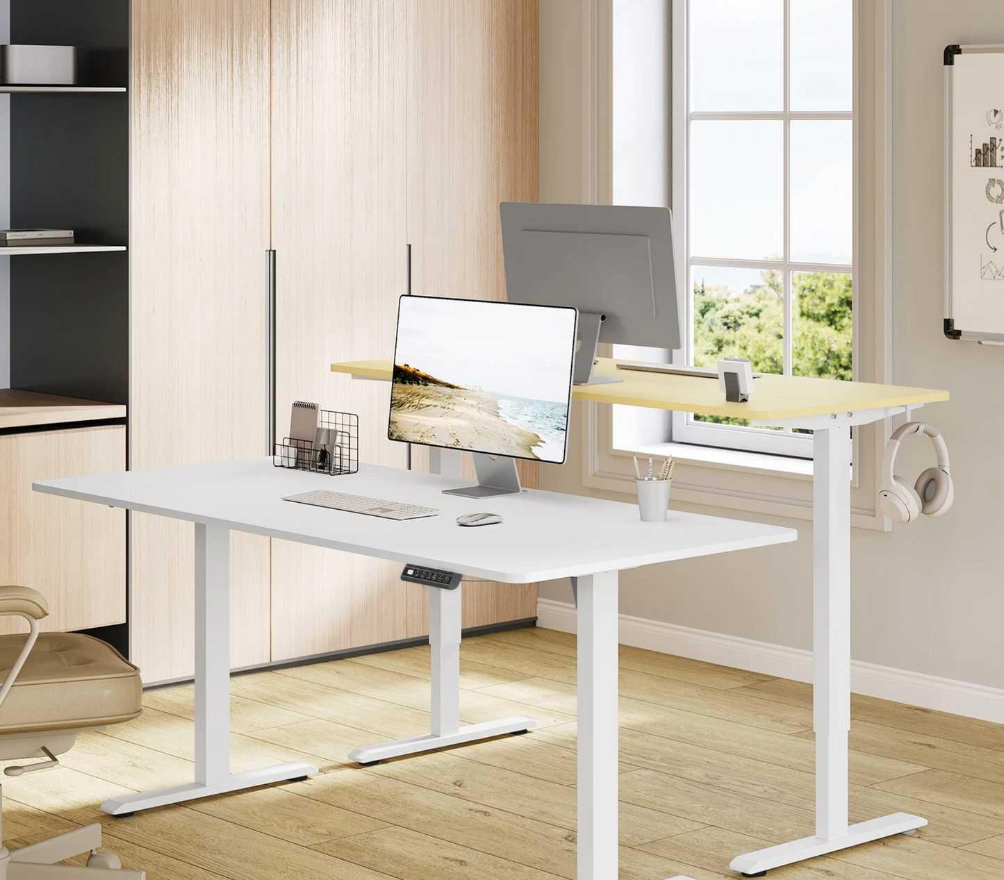 Bureau éléctrique blanc