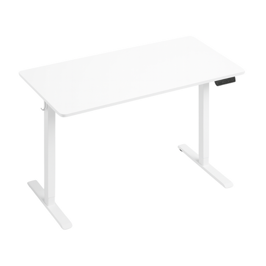 Bureau Assis-Debout Électrique Compact avec Réglage en Hauteur Motorisé et Crochet Latéral