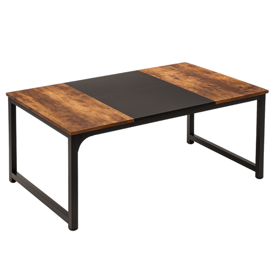 Bureau de travail partagé 4 postes – Plateau bois et structure métal